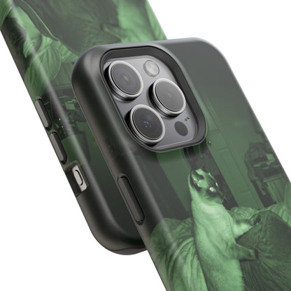Phone Case 'Trust Everything You See' Green Dog Photo Magnetic Impact-Resistant Case