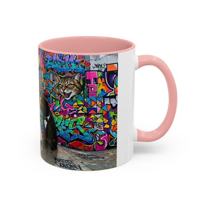 Graffiti Pets Coffee Mug — Colorful Street Art Dog & Cat Accent Mug (11/15oz)