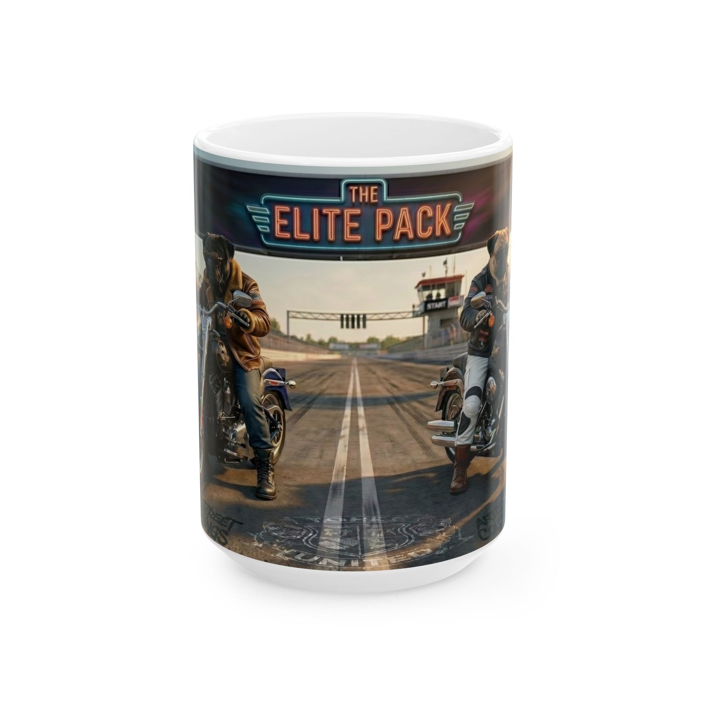 The Elite Pack Motorcycle Racing Ceramic Mug (11oz, 15oz)