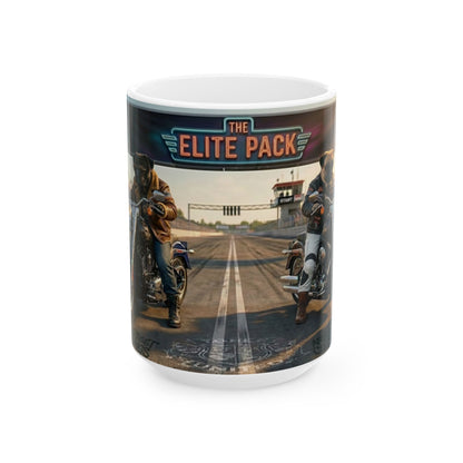 The Elite Pack Motorcycle Racing Ceramic Mug (11oz, 15oz)