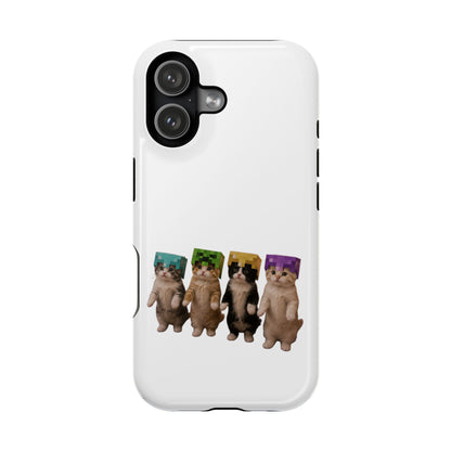 Dancing Kittens Minecraft Helmet Magnetic Impact-Resistant Phone Case