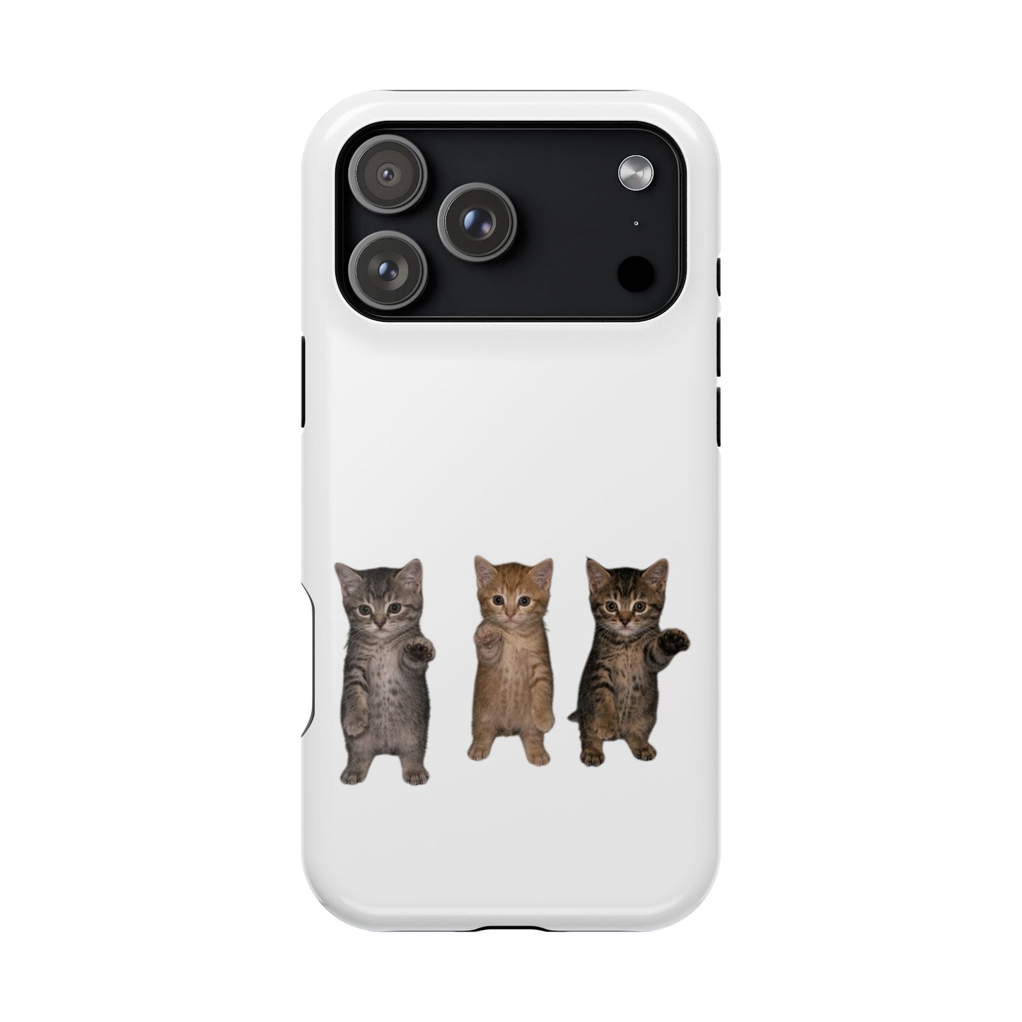 Cute Standing Trio Kittens Dancing Magnetic Impact-Resistant Phone Case