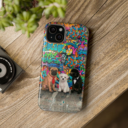 Puppy Squad Graffiti Phone Case — Impact-Resistant Protective Case