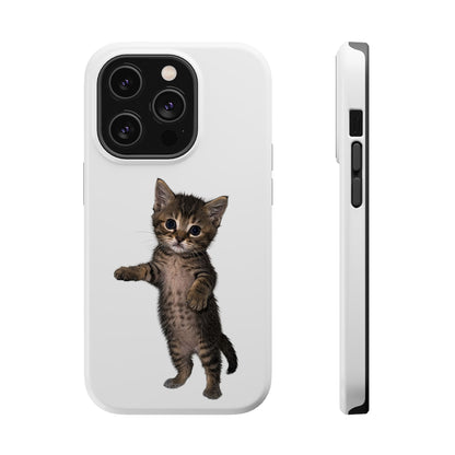 Cute Standing Kitten Magnetic Phone Case