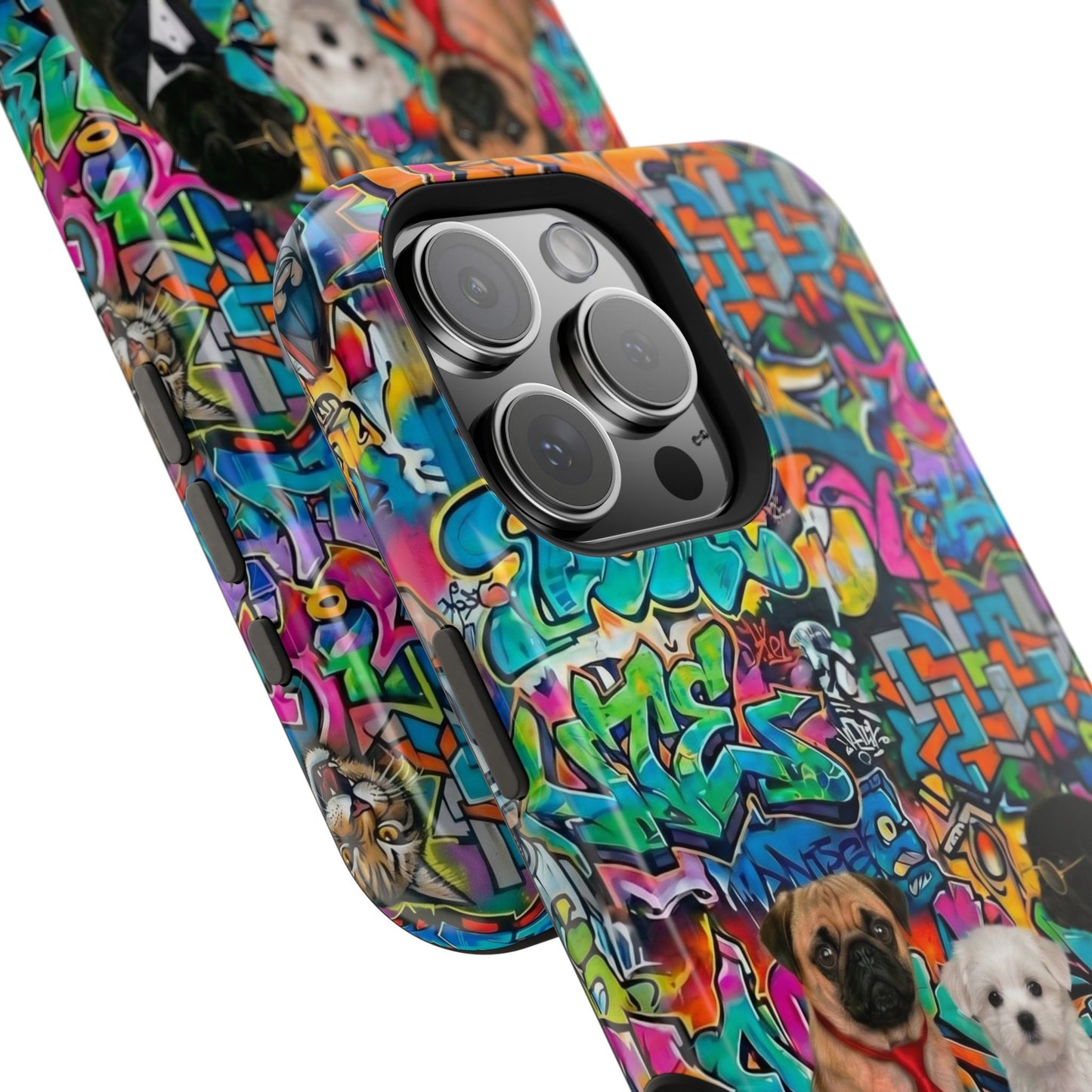 Puppy Squad Graffiti Phone Case — Impact-Resistant Protective Case