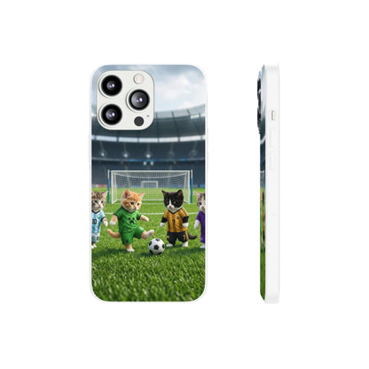 Cute Soccer Cats Phone Case — Kawaii Football Kit iPhone Cover