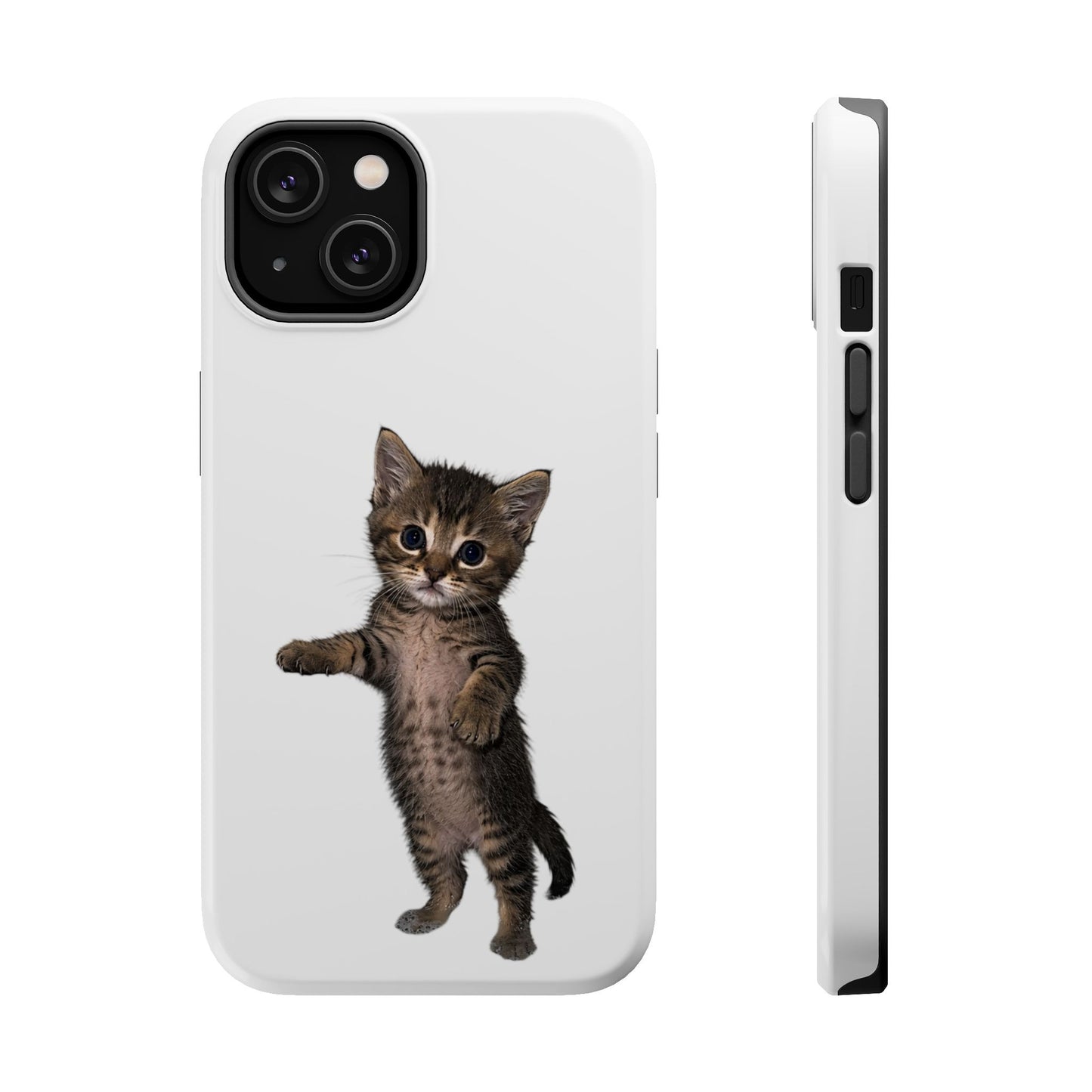 Cute Standing Kitten Magnetic Phone Case
