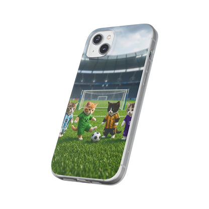 Cute Soccer Cats Phone Case — Kawaii Football Kit iPhone Cover