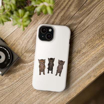 Cute Standing Kittens Magnetic Impact-Resistant Phone Case