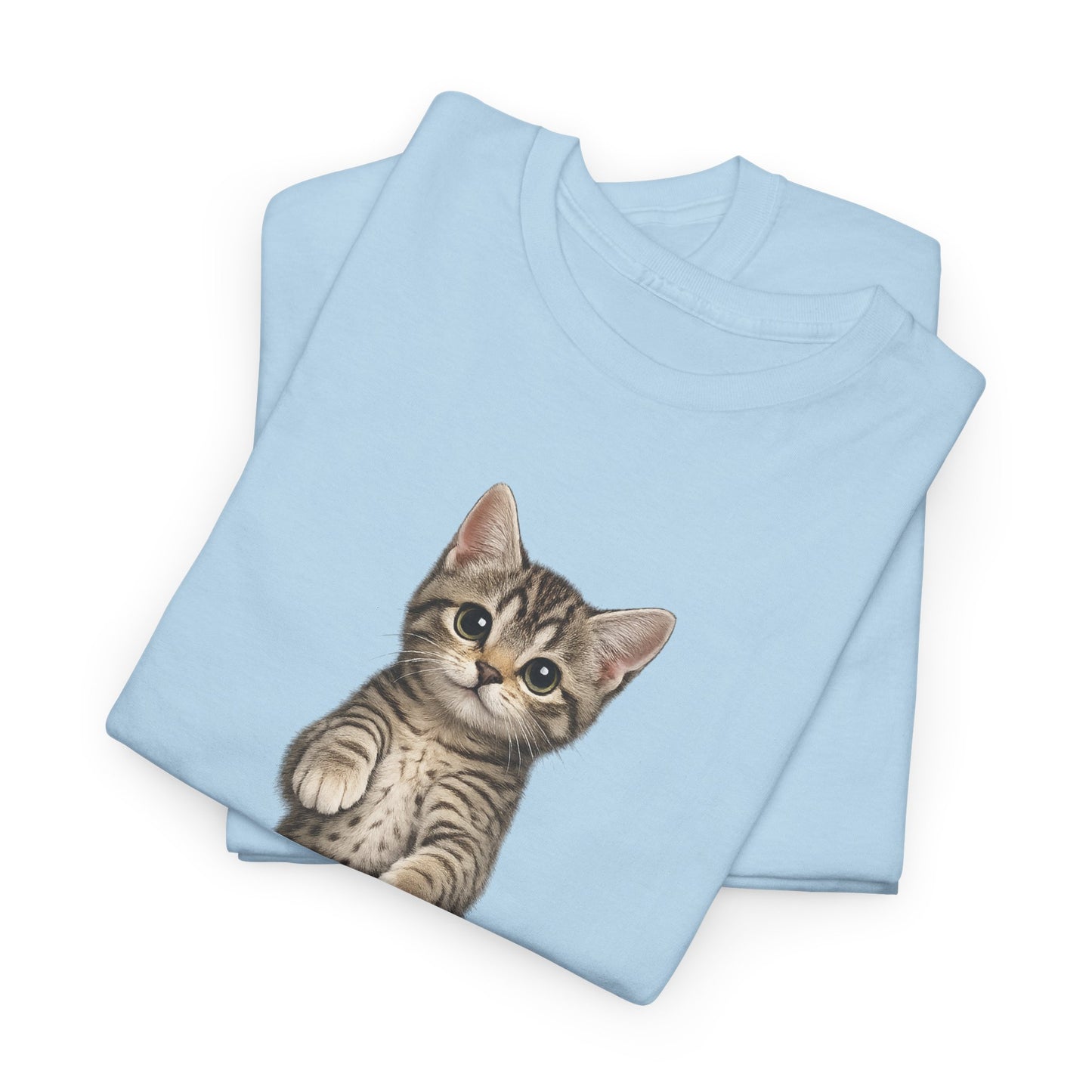 Standing Tabby Kitten T-Shirt — Cute Cat Graphic Tee for Cat Lovers
