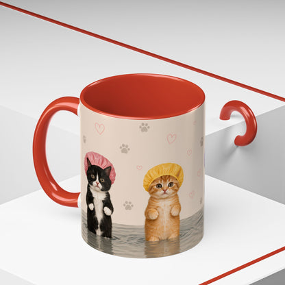 Cute Kittens in Shower Caps Accent Coffee Mug – 11/15oz