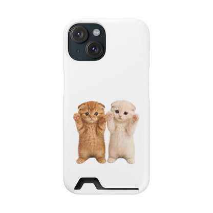Cute Kittens Phone Case with Card Holder