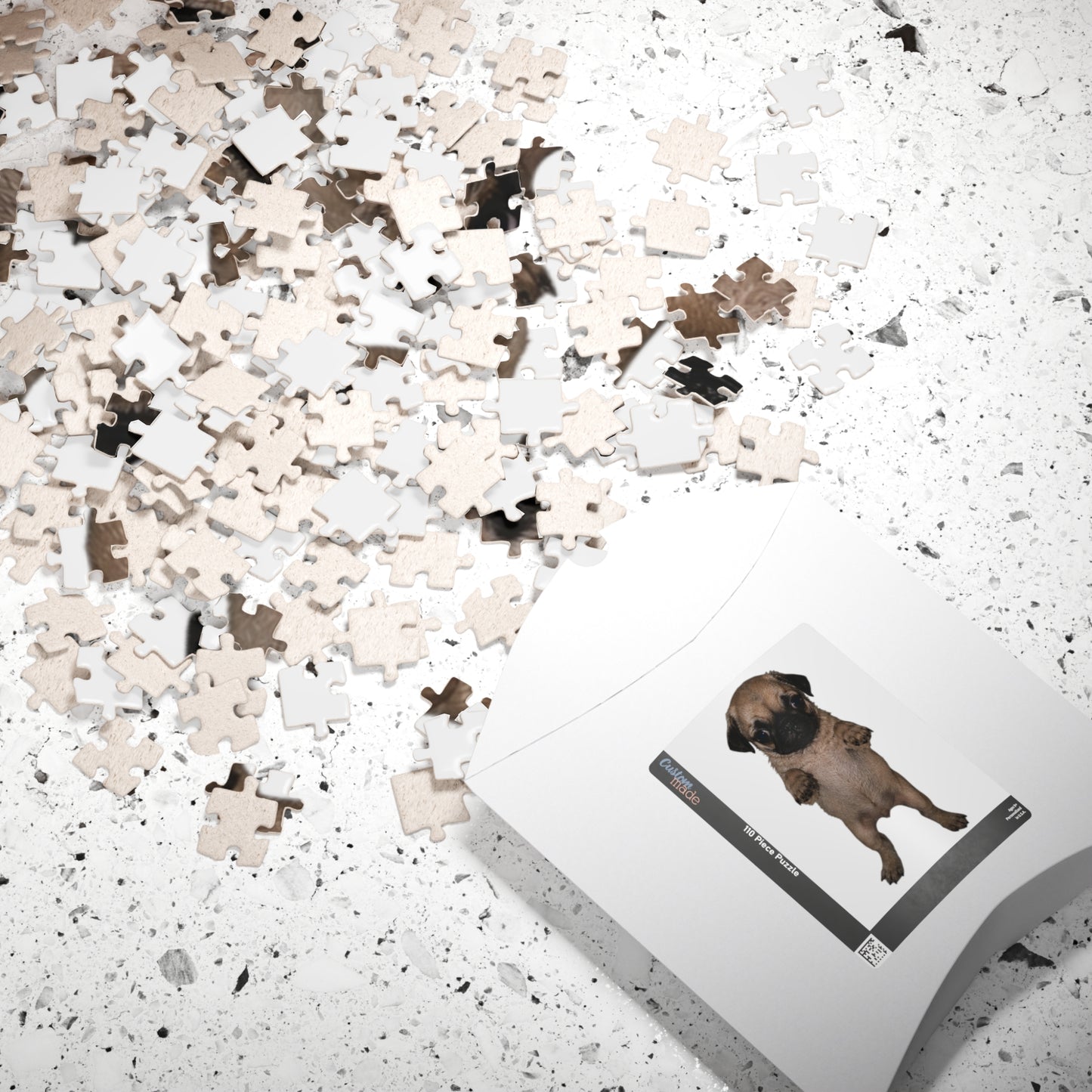Cute Pug  Puppy Standing Jigsaw  Puzzle