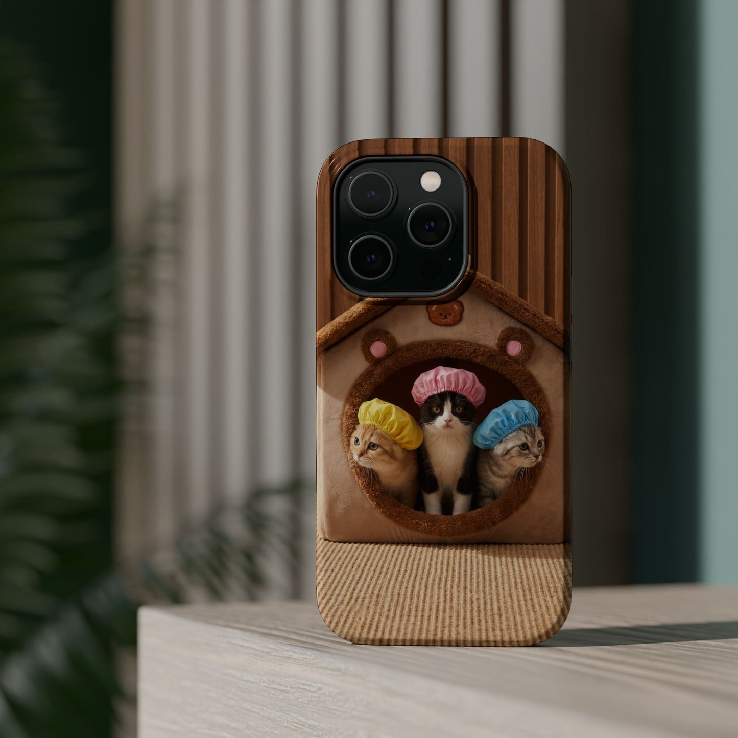 Cute Kittens in Cozy House Phone Case — Magnetic Impact-Resistant Case