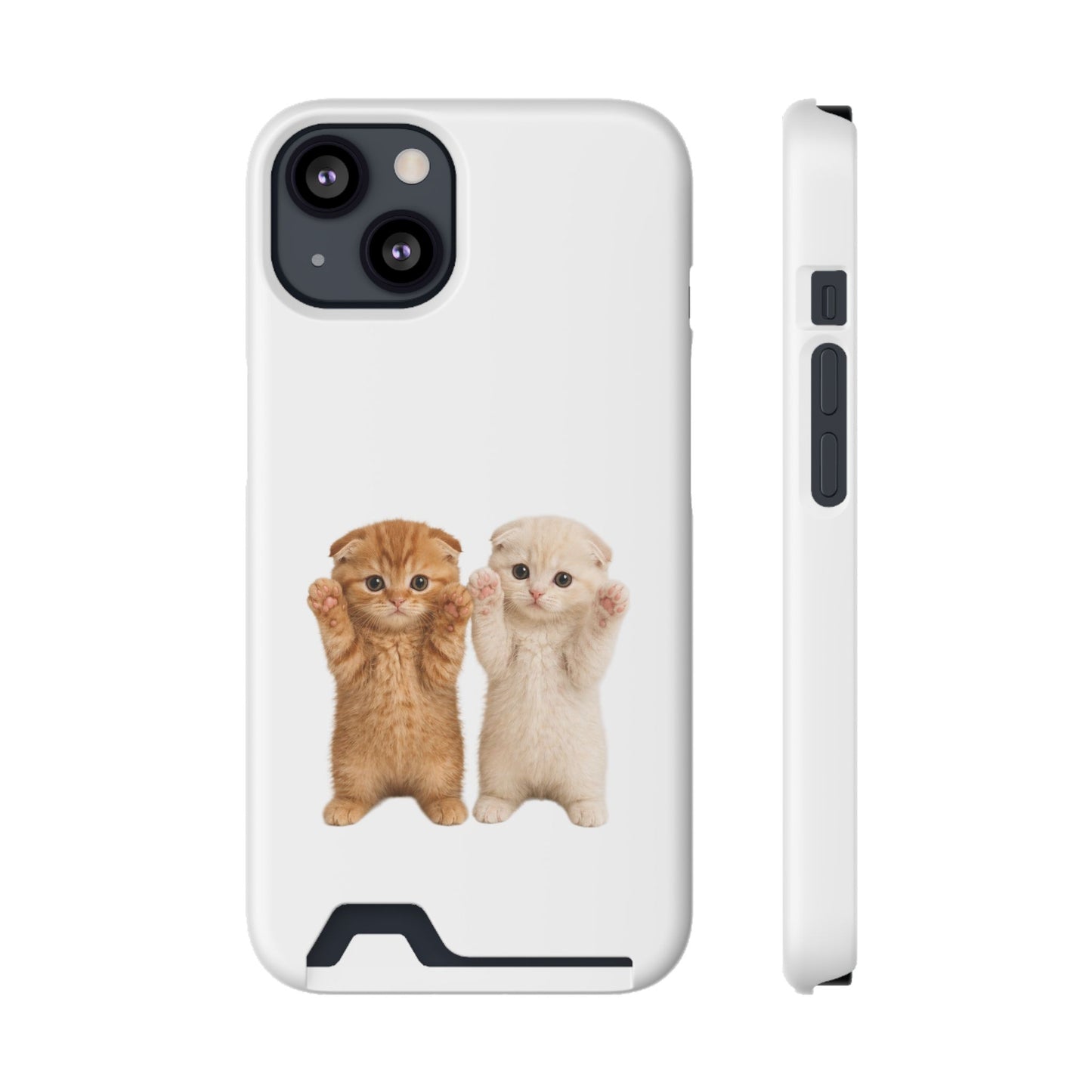Cute Kittens Phone Case with Card Holder