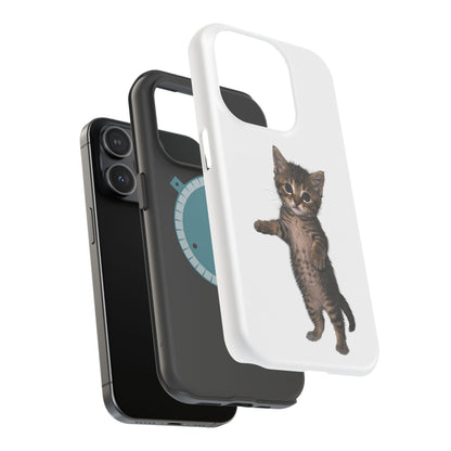 Cute Standing Kitten Magnetic Phone Case