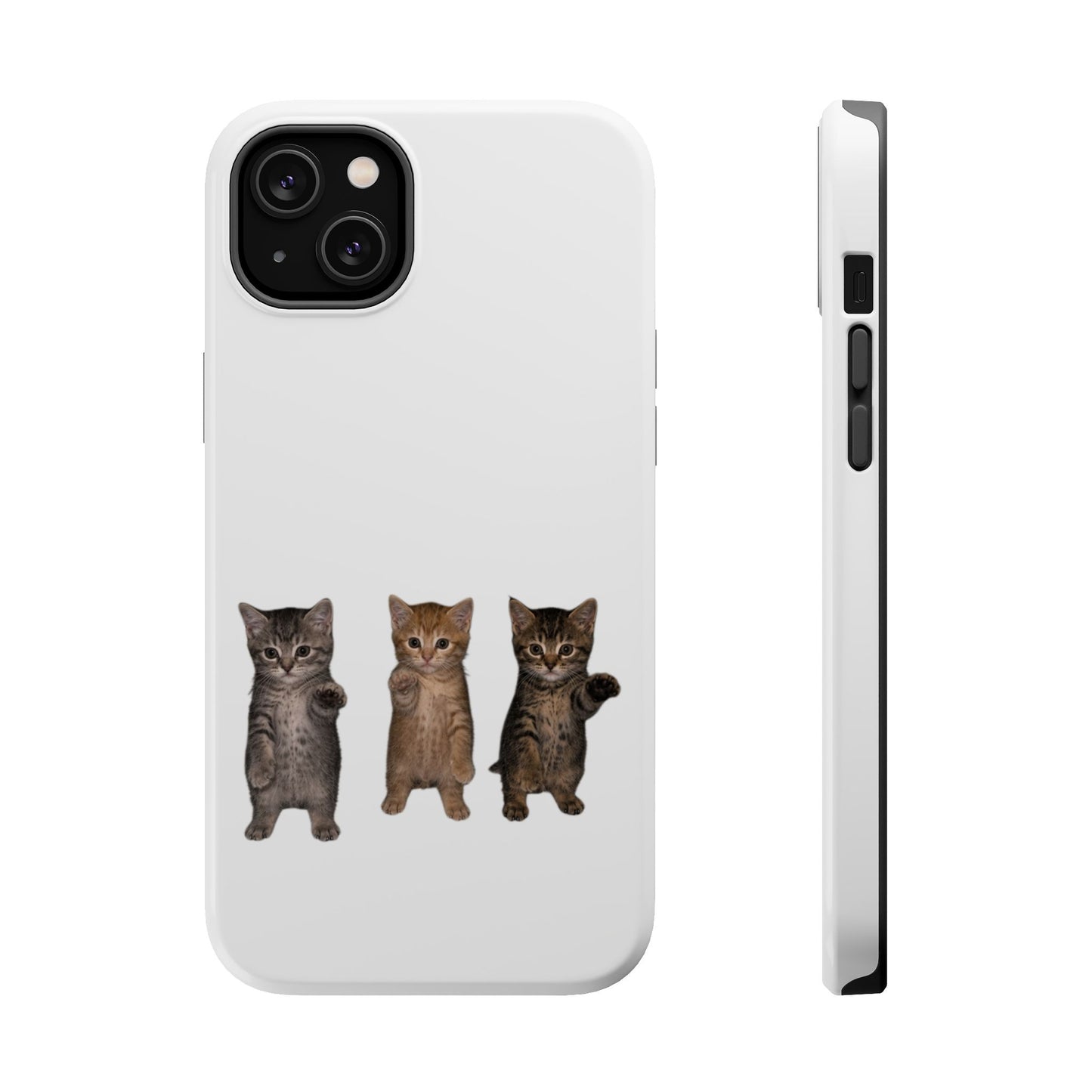 Cute Standing Trio Kittens Dancing Magnetic Impact-Resistant Phone Case