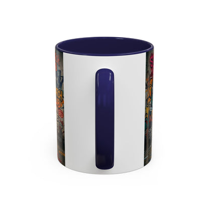 Graffiti Meow Squad Accent Coffee Mug — Cute Kittens ‘Purr-ject’ Street Art Design (11/15oz)