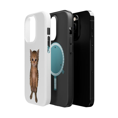 Cute Standing Kitten Magnetic Impact-Resistant Phone Case
