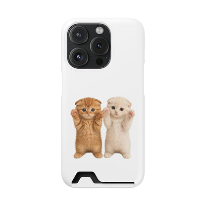 Cute Kittens Phone Case with Card Holder