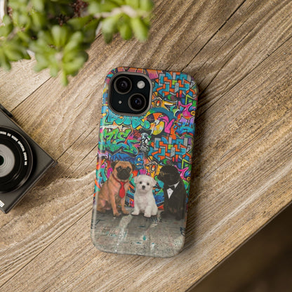Puppy Squad Graffiti Phone Case — Impact-Resistant Protective Case