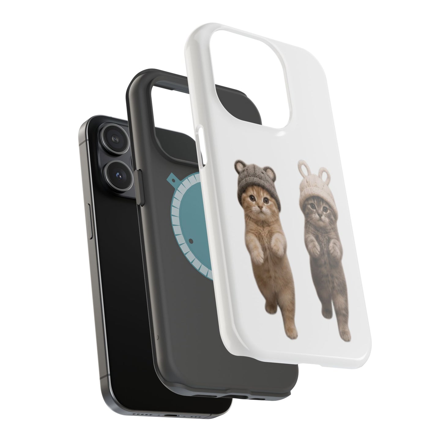 Cute Kittens in Hats Magnetic Impact Phone Case