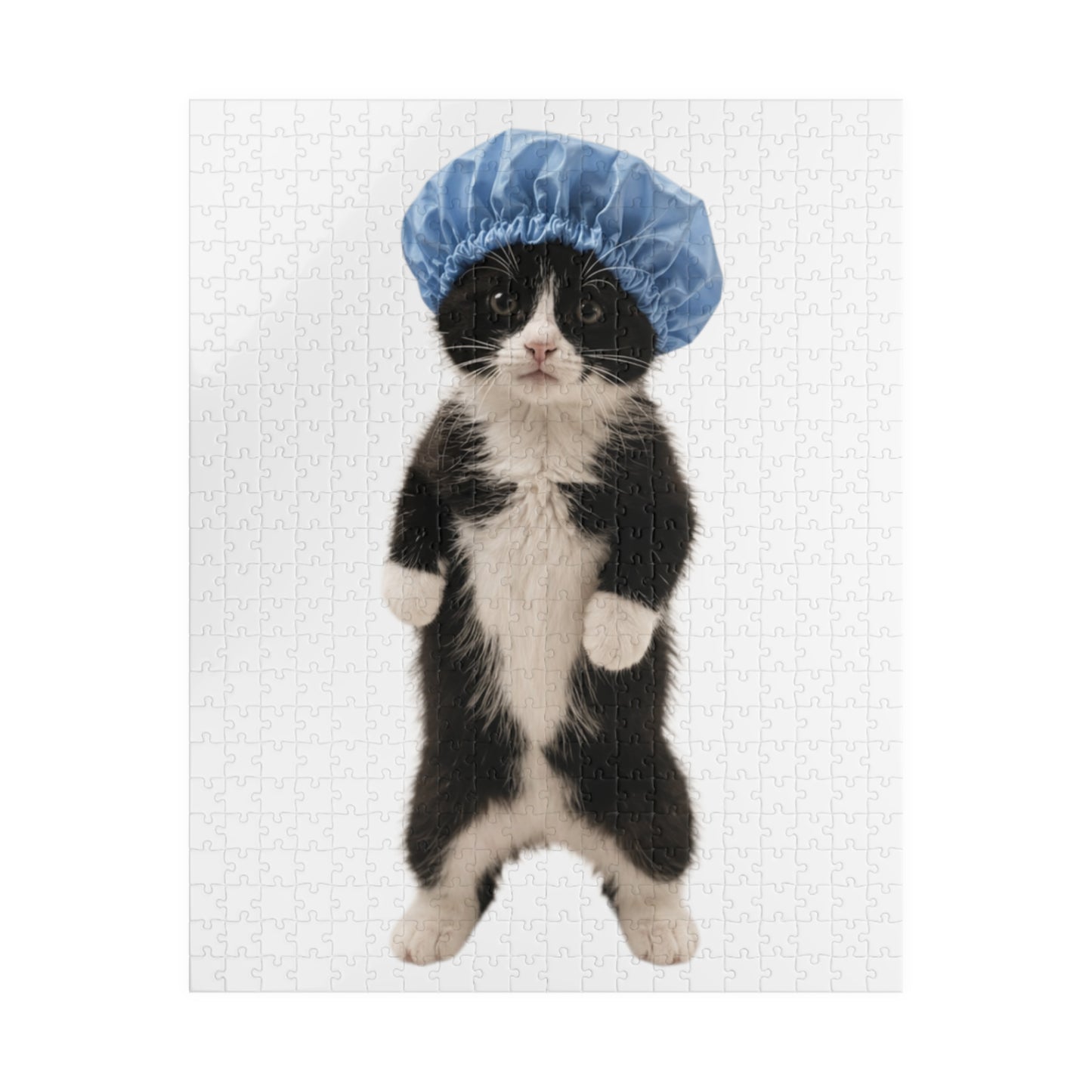 Cat in Shower Cap Jigsaw Puzzle