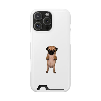 Cute Standing Pug Phone Card Case