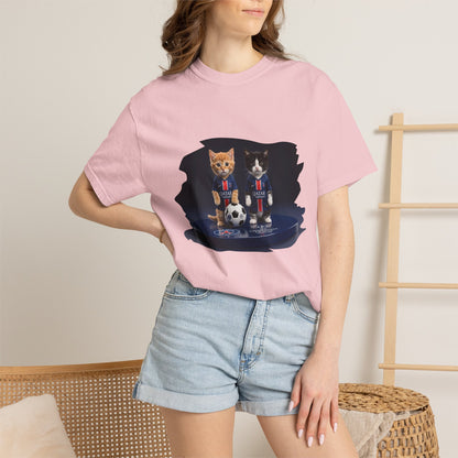 Cat Soccer Players T‑Shirt — Cute Kitten Football Graphic Tee