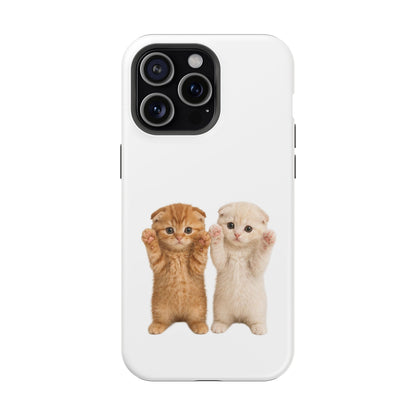 Cute Raising Paws Kittens Magnetic Impact-Resistant  Phone Case