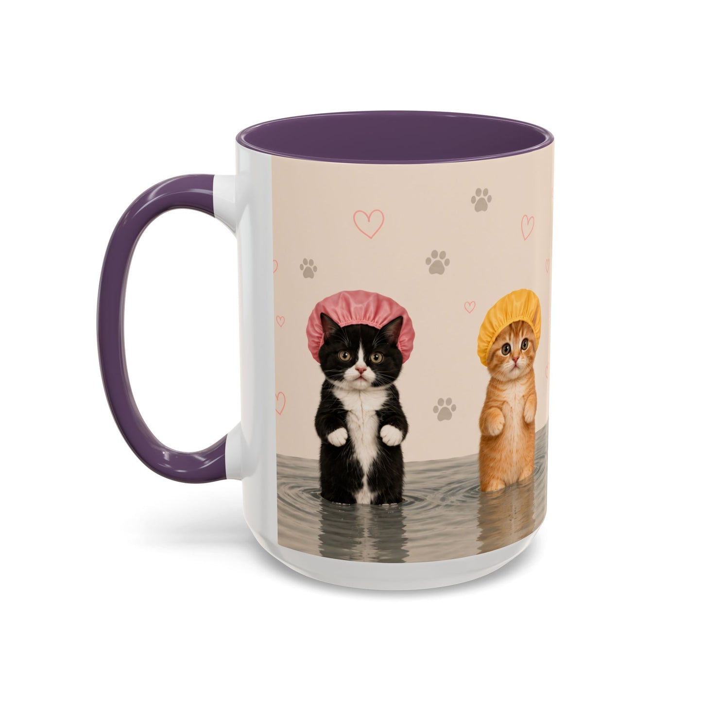 Cute Kittens in Shower Caps Accent Coffee Mug – 11/15oz