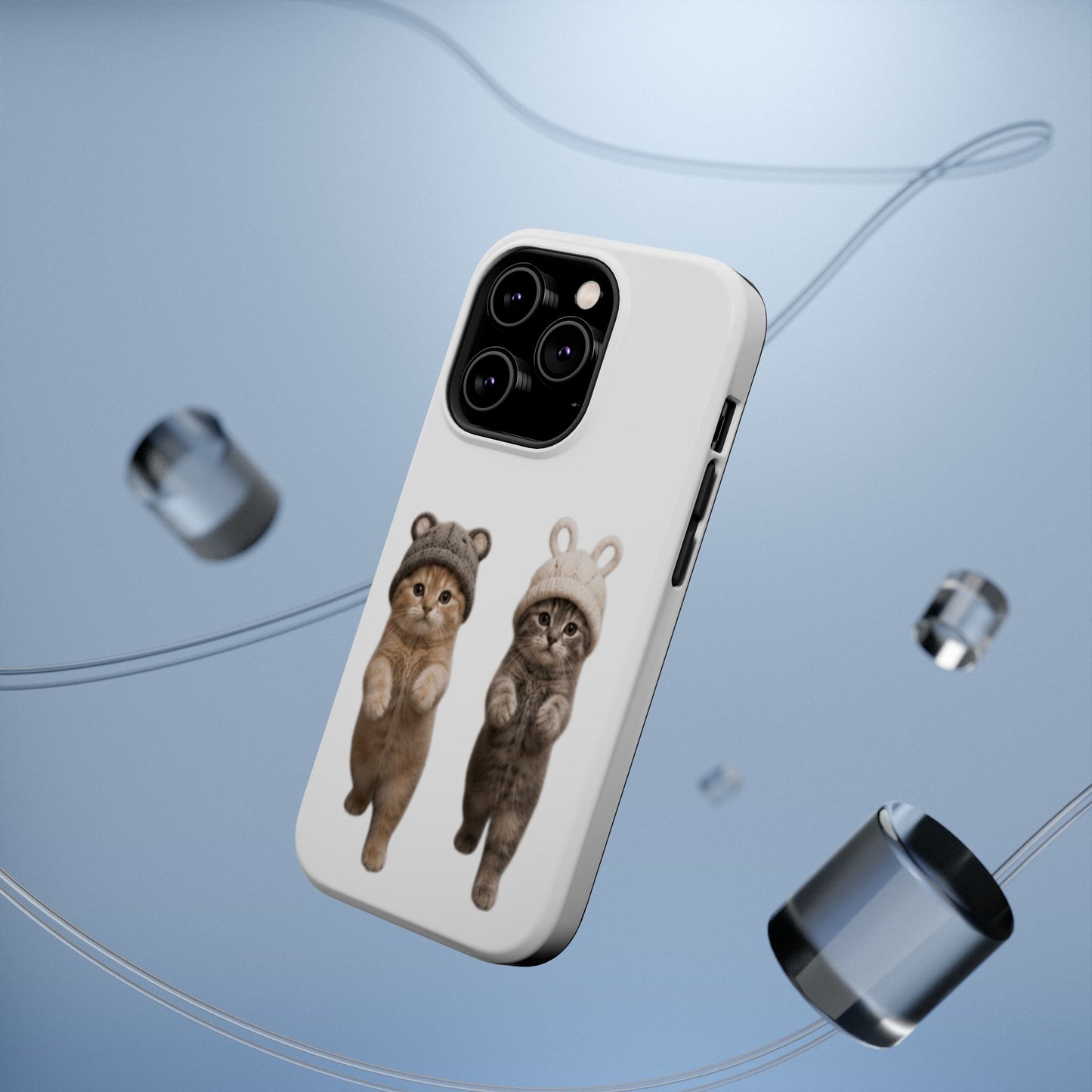 Cute Kittens in Hats Magnetic Impact Phone Case