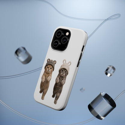Cute Kittens in Hats Magnetic Impact Phone Case