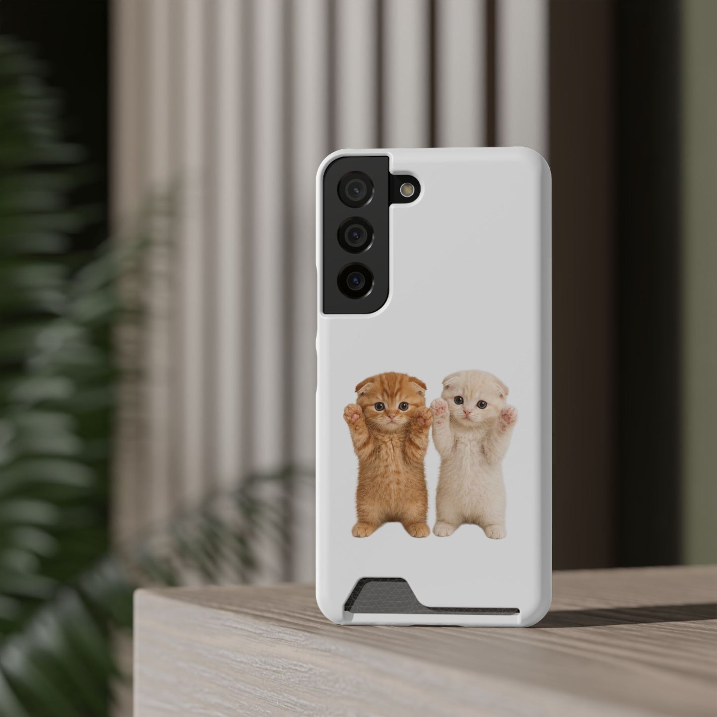 Cute Kittens Phone Case with Card Holder