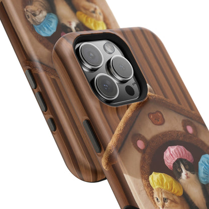 Cute Kittens in Cozy House Phone Case — Magnetic Impact-Resistant Case