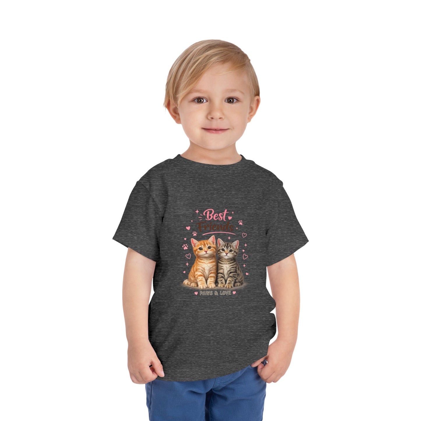 Best Friends Kitten Toddler Tee — Paws & Love Cute Cat Shirt