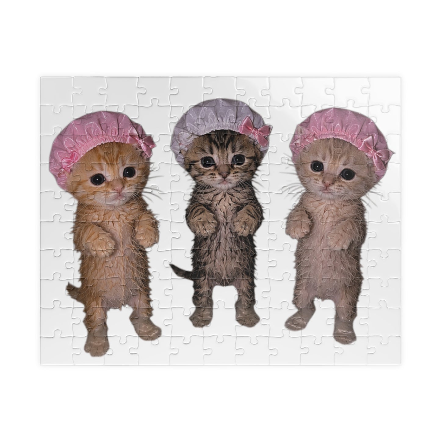 Cute Kittens in Bonnets Jigsaw Puzzle