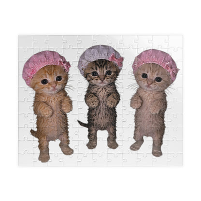 Cute Kittens in Bonnets Jigsaw Puzzle