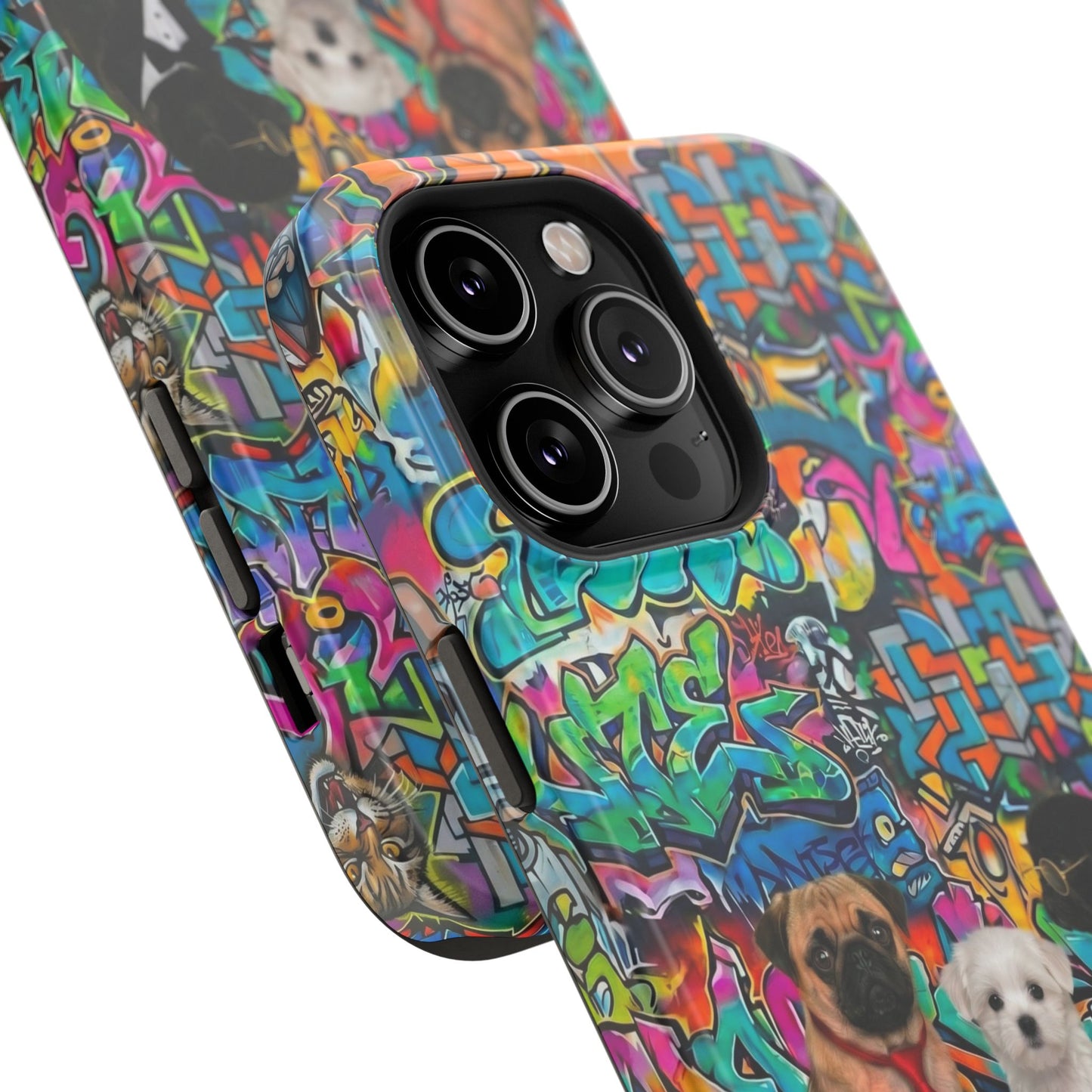 Puppy Squad Graffiti Phone Case — Impact-Resistant Protective Case