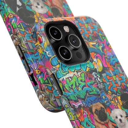 Puppy Squad Graffiti Phone Case — Impact-Resistant Protective Case