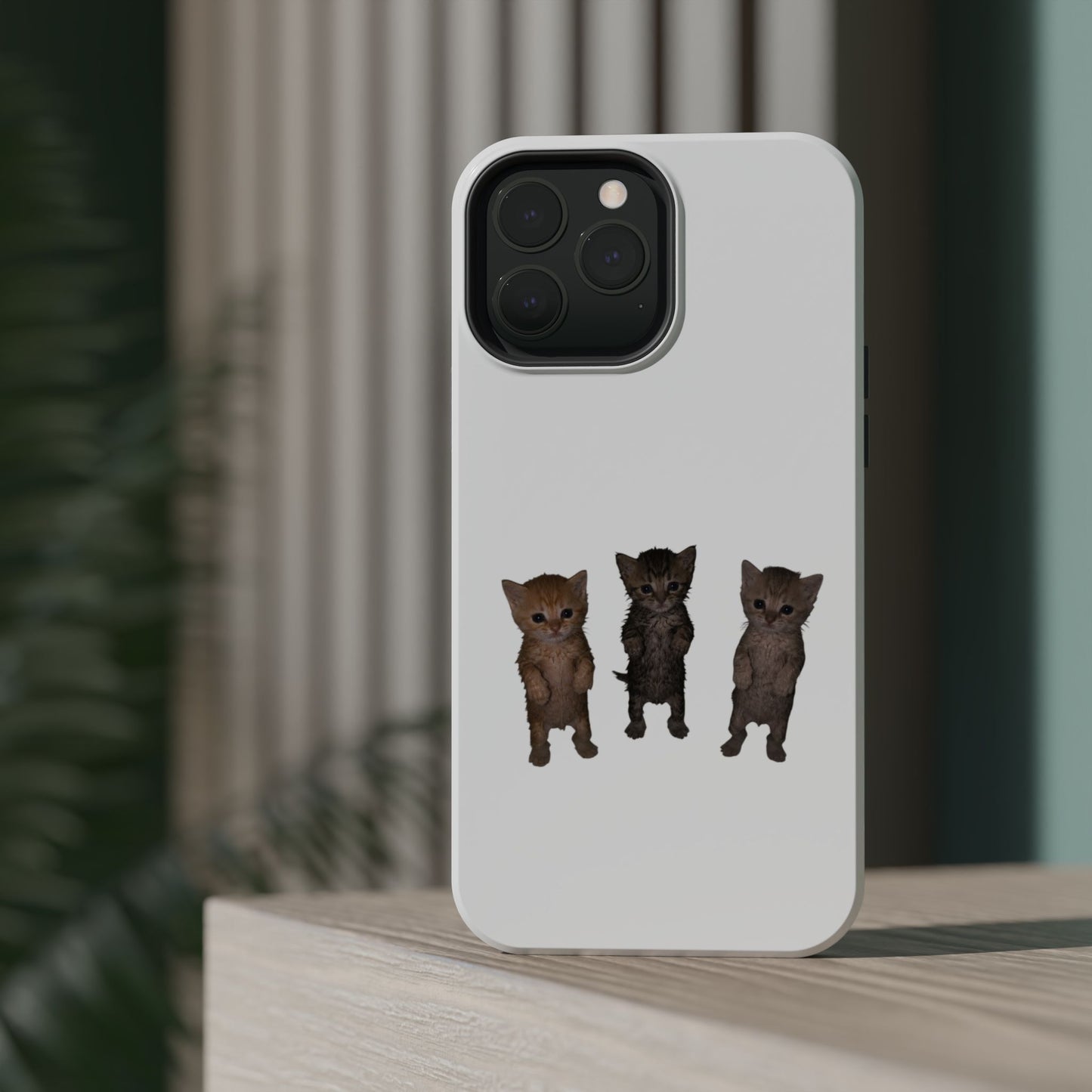 Cute Standing Kittens Magnetic Impact-Resistant Phone Case