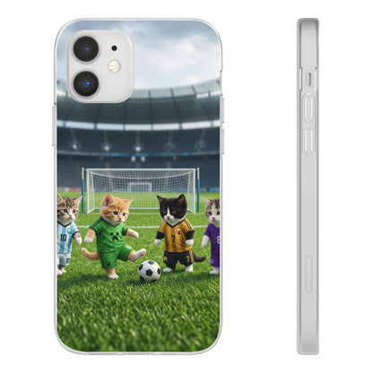 Cute Soccer Cats Phone Case — Kawaii Football Kit iPhone Cover