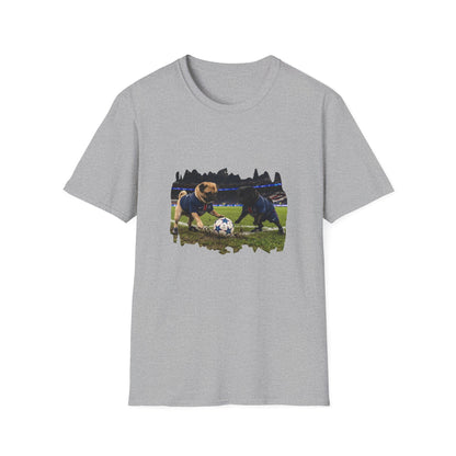 Soccer Puppies T-Shirt — Playful Puppy Soccer Match Tee