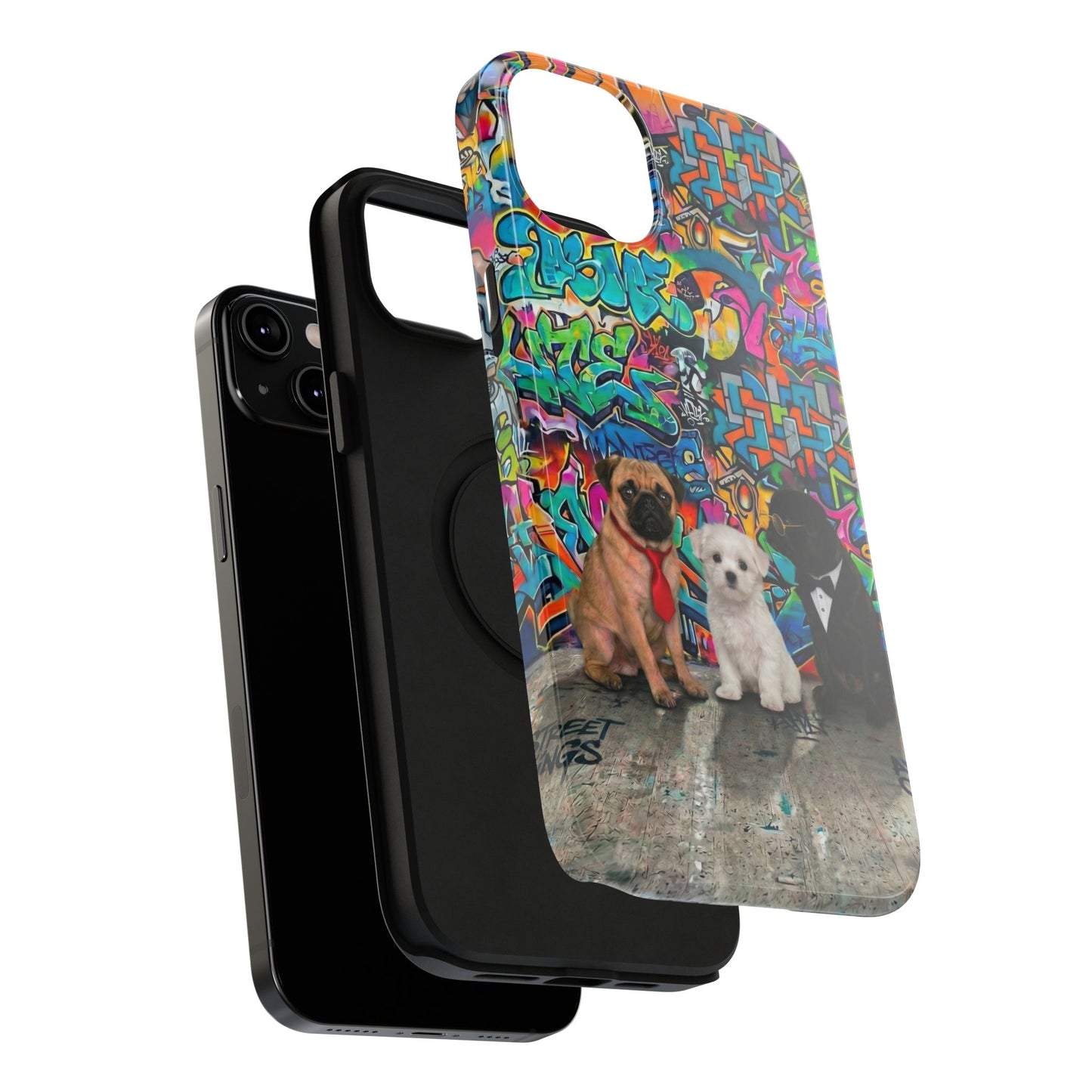 Puppy Squad Graffiti Phone Case — Impact-Resistant Protective Case