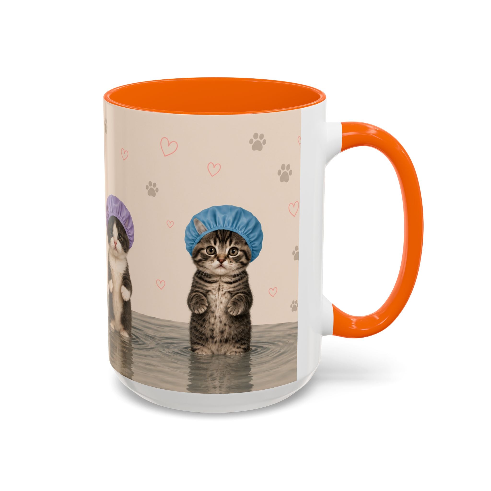 Cute Kittens in Shower Caps Accent Coffee Mug – 11/15oz