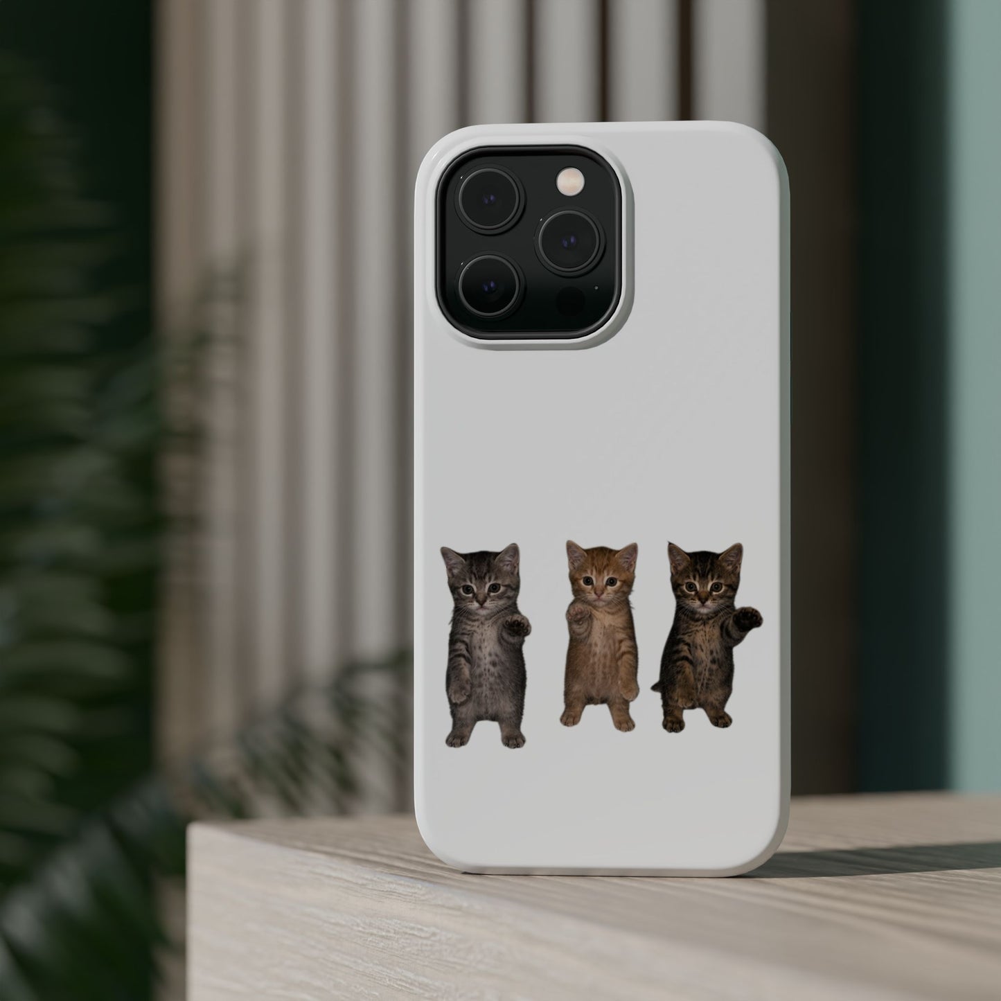 Cute Standing Trio Kittens Dancing Magnetic Impact-Resistant Phone Case