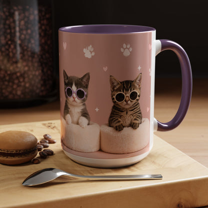Cute Cat Lovers Coffee Mug - 11 & 15oz - Perfect Gift for Pet Owners