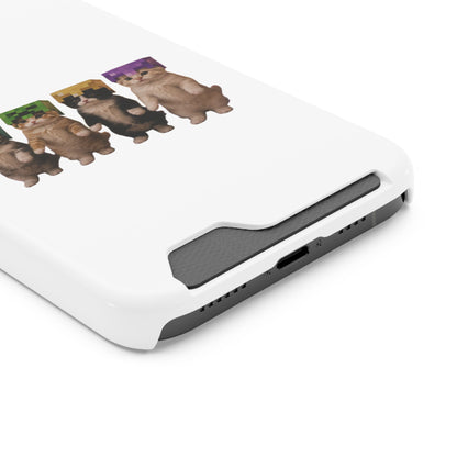 Minecraft Kittens Cat Phone Case with Card Holder