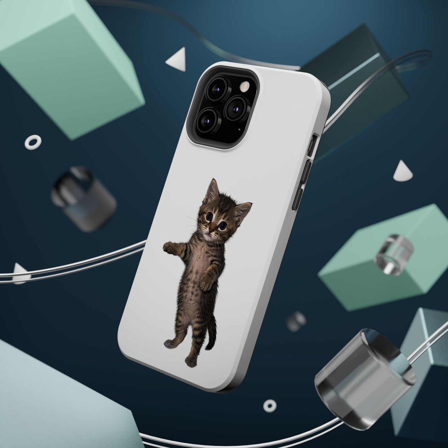 Cute Standing Kitten Magnetic Phone Case