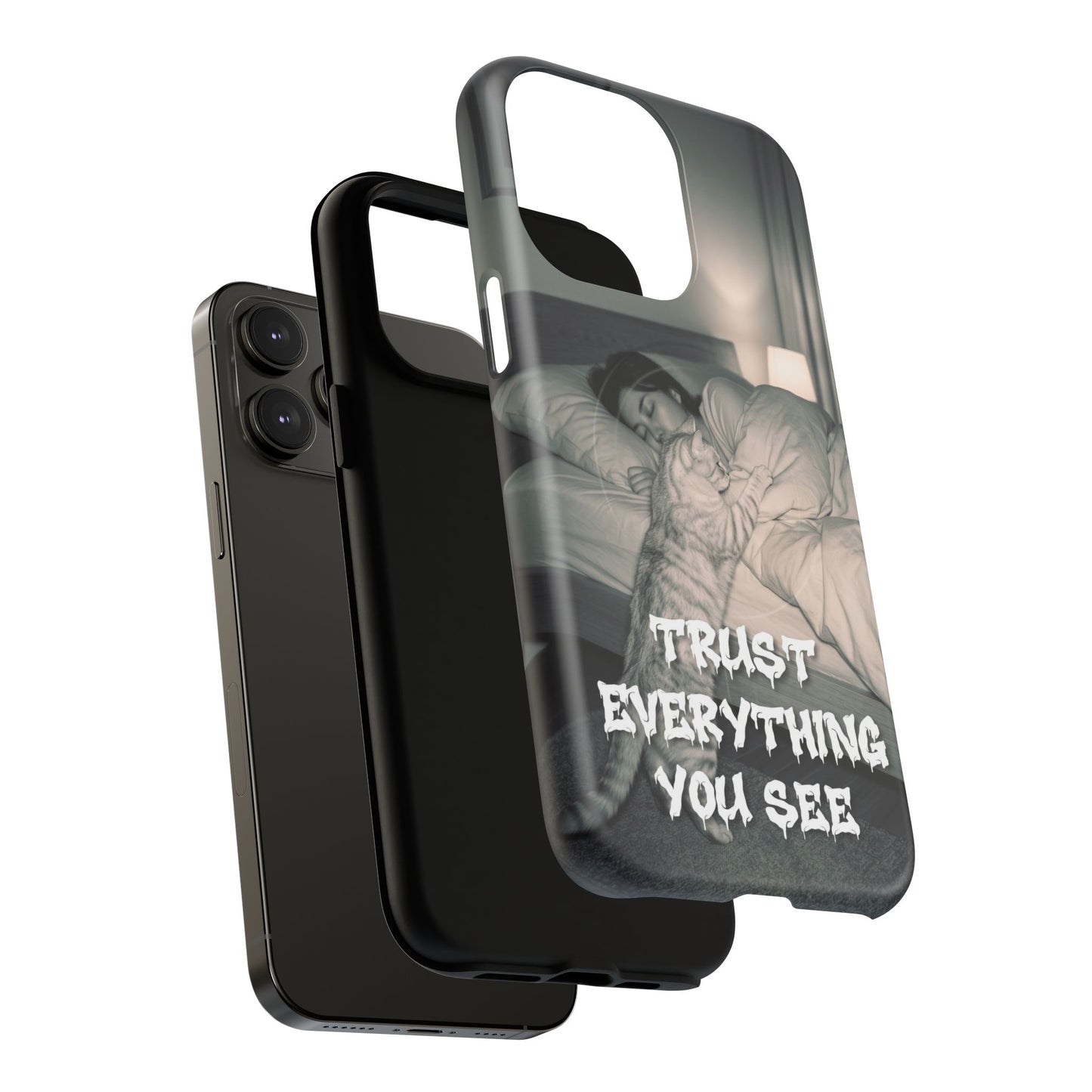 Phone Case ‘Trust Everything You See’ Surreal Sleep Graphic Tough Magnetic Case